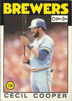 1986 O-Pee-Chee Baseball Cards 385     Cecil Cooper